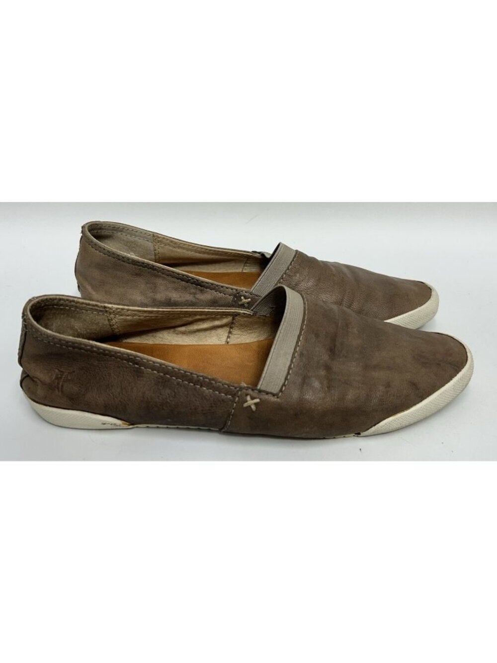 Frye Melanie Women's Slip On Loafers Size 7.5 Brown Leather Casual Ballet Flat